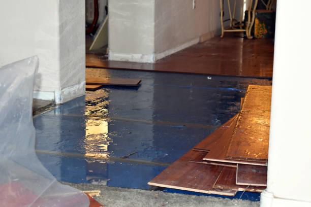Professional Flood Damage Restoration technician working in Grand Terrace, CA